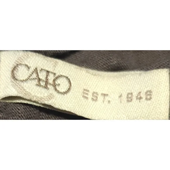 Cato Gray Floral Embroidered Long Sleeve Peasant Top Cotton V-Neck Blouse M - Picture 4 of 8